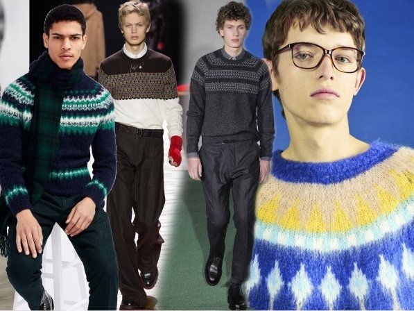 Пуловери в геометрични цветове