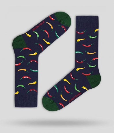 Весели чорапи с шарени люти чушки 13238