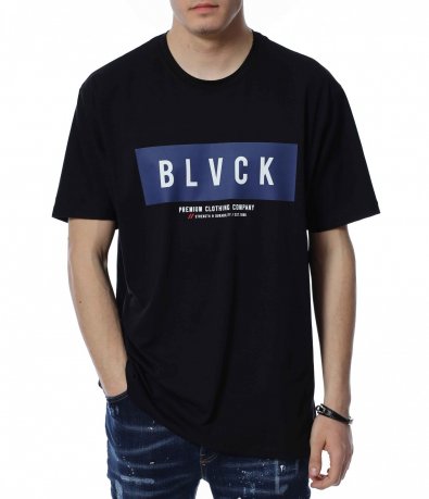 Тениска с надпис BLVCK 13394