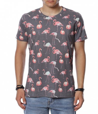 Тениска с  фламинго 13873
