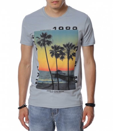 Тениска с плажна апликация 13401
