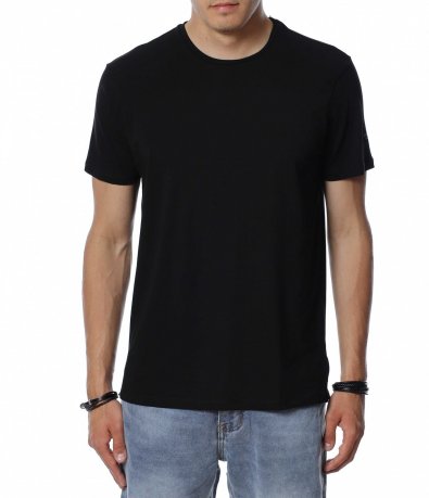 Basic тениска в черен цвят 13940