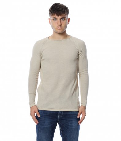 Едноцветен пуловер с реглан ръкав 15236